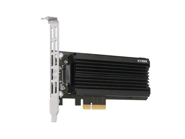Icy Dock MB987M2P-1B 1 x M.2 NVMe SSD to PCIe 3.0 x4 Adapter with Heat Sink & PCIe Bracket EZConvert Ex Pro