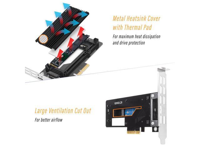 Icy Dock MB987M2P-1B 1 x M.2 NVMe SSD to PCIe 3.0 x4 Adapter with Heat Sink & PCIe Bracket EZConvert Ex Pro