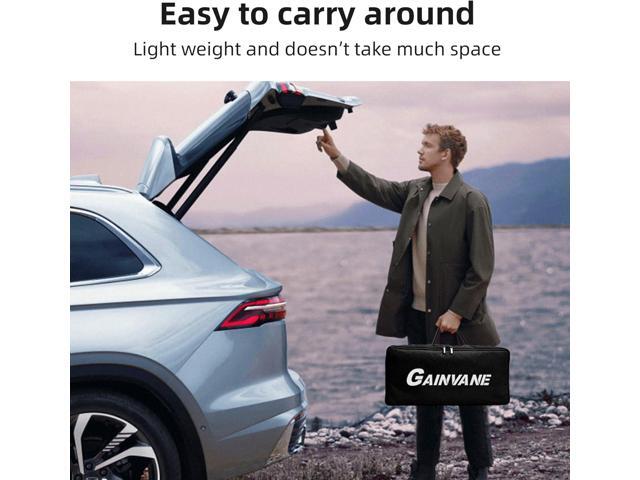 Projector Screen and Stand,GAINVANE 120 inch Portable Projector Screen Indoor Outdoor Projection Screen 16:9 4K HD Wrinkle-Free Light-Weight Movie...