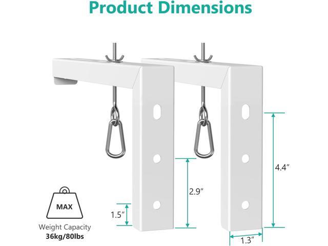 WALI Universal Projector Screen Ceiling Mount, Wall Hanging Mount L-Brackets, 12 inch Adjustable Extension with Hook Kit, Perfect Projector Screen...