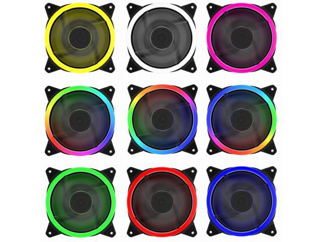 upHere 120mm RGB Series Case Fan,Quiet Edition High Airflow LED Case Fan for PC Cases-5 Pack