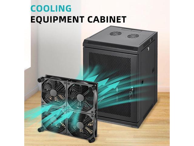 Wathai 120mm x 4 Router TV Box Fan 110v - 240v Big Airflow with Speed Control for DIY Gaming Consoles, Amplifiers, Xbox, Laptop Stand, Mining...