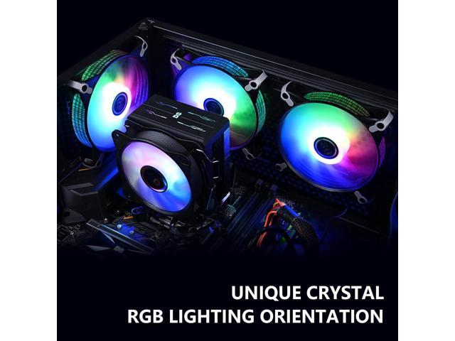 DS RGB Fans 120mm 6 Pack Case Cooling LED Fans for White Black PC Case, CPU Cooler and Radiators System (DK Series)
