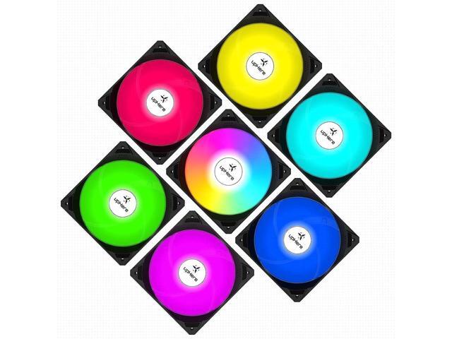 upHere 120mm Case Fan,6 Pack LED Cooling PC Fans,5V ARGB Addressable Motherboard SYNC/RC Controller, Colorful Cooler Speed Adjustable with Fan...