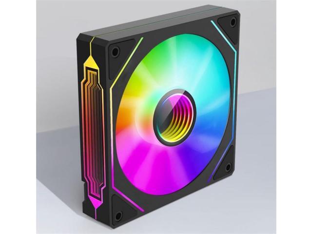 TJ Prism 120mm GEN4 Pro ARGB case Fan,Infinity Mirror RGB Light Effect 5V 3PIN Motherboard Light Sync 1000~1800RPM PWM PC Fan Suitable for Computer...