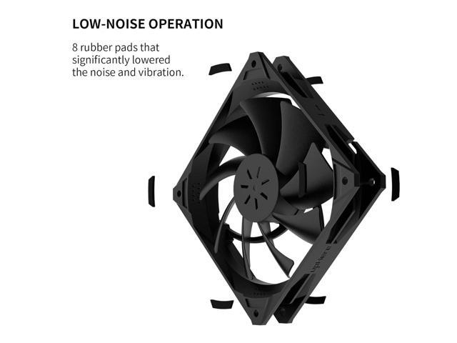 uphere 120mm Case Fan Long Life Cooling Case Fan for Computer Cases Cooling,3-Pack,NK12BK3-3
