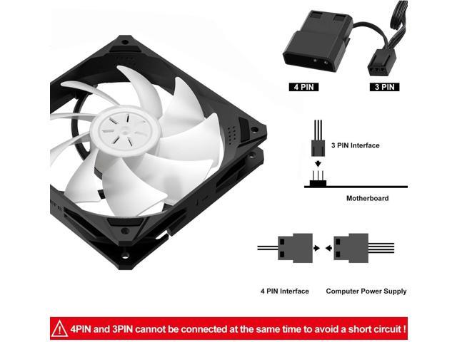 uphere 120mm Case Fan Long Life Cooling Case Fan for Computer Cases Cooling,3-Pack,NK12BK3-3