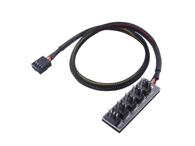 Cable Matters PC Case PWM Fan Hub (PC Fan Hub) 1-to-5 Way PC Fan Connector Adapter with 16-Inch Fan Cable