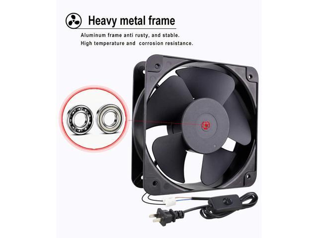 Wathai AC 2060 200mm Case Fan 110v 120V Dual Ball High Performance Industrial Case Cooling Fan 200mm x 200mm x 60mm