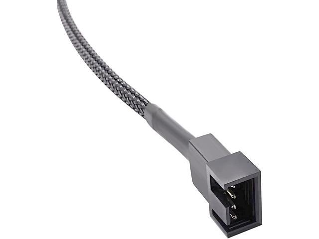 5 Pack 4-Pin PWM Fan Splitter Cable, Sleeved Braided Adapter Computer PC Fan Power Extension Cable Converter for Computer ATX Case 4-Pin/3-Pin...