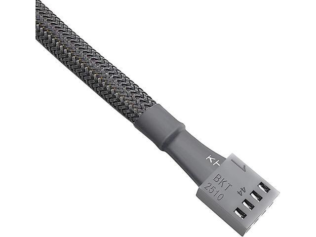 5 Pack 4-Pin PWM Fan Splitter Cable, Sleeved Braided Adapter Computer PC Fan Power Extension Cable Converter for Computer ATX Case 4-Pin/3-Pin...