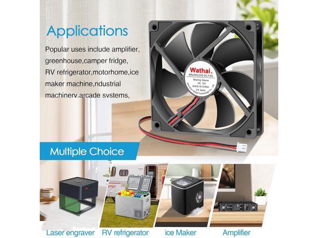 Wathai 120mm x 25mm 12V Computer Case Cooling Fan 12 Volt 2Pin High High Performance DC Fan 2 Pack