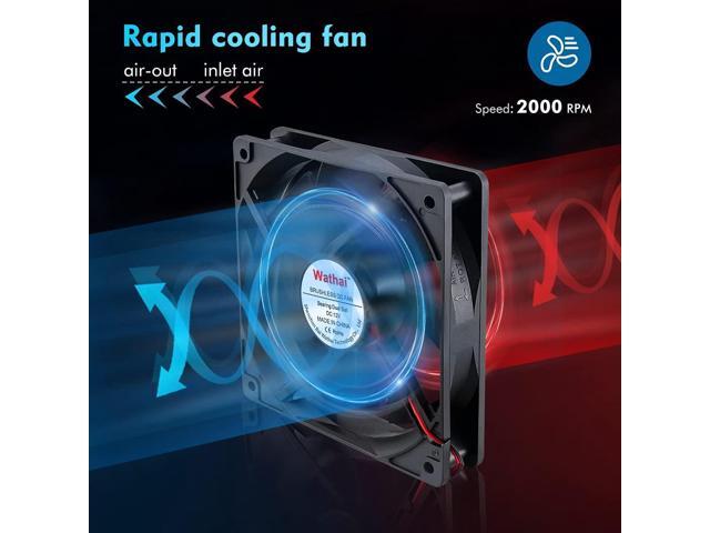 Wathai 120mm x 25mm 12V Computer Case Cooling Fan 12 Volt 2Pin High High Performance DC Fan 2 Pack