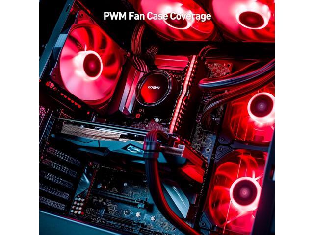 Cable Matters 4-Pack, PWM 4 Pin Fan Extension Cable - 12 inches (PC Fan Extension Cable, PWM Fan Extension Cable, PWM Extension Cable)