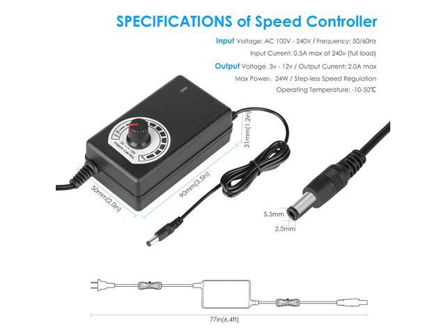 High cfm Computer Fan 120mm x 38mm 110V 220V AC Powered Variable Speed Fan Cooling Components for Receiver Xbox DVR Playstation Mining Rig Case...