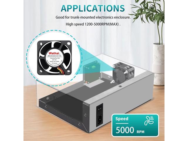 Wathai 40mm x 20mm PWM Computer Fan 12V Duall Ball for 1U Servers, Network Equipment, 4Pin 40x20mm, High Performance Cooling