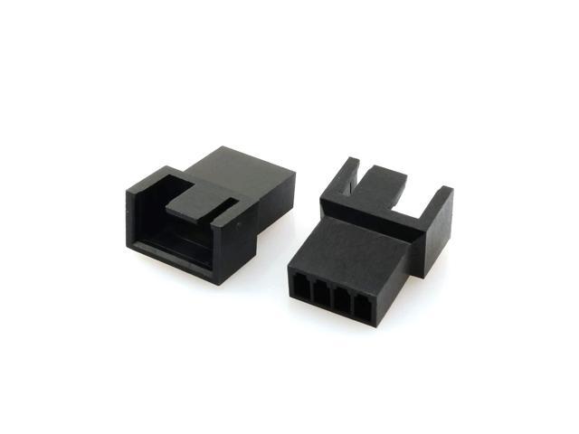 Maxmoral 5PCS PWM Plastic Shell Computer Case Cooling Fan Male Plug Interface 4-pin PC Fan Connector Kit