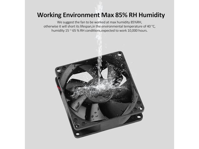 92mm 90mm 12V DC Moisture-Proof Fan High Airflow 12V 9025 2 Pin 2 Wire Small Square Exhaust Fan 3000RPM 2-Pack