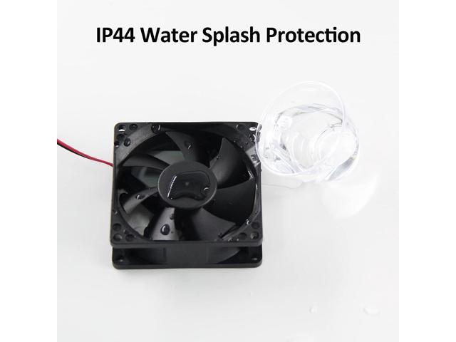 92mm 90mm 12V DC Moisture-Proof Fan High Airflow 12V 9025 2 Pin 2 Wire Small Square Exhaust Fan 3000RPM 2-Pack