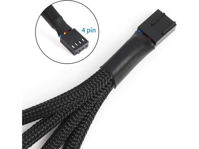 3 Pack PWM Fan Splitter Cable 1 to 4 (4 Pin+3 Pin)