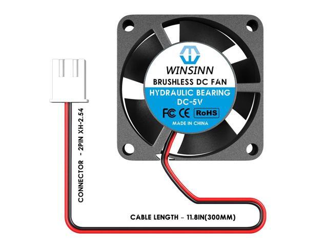 WINSINN DC 25mm Fan 5V 2510 Hydraulic Bearing Brushless Cooling 25mmx10mm 2PIN (Pack of 5Pcs)