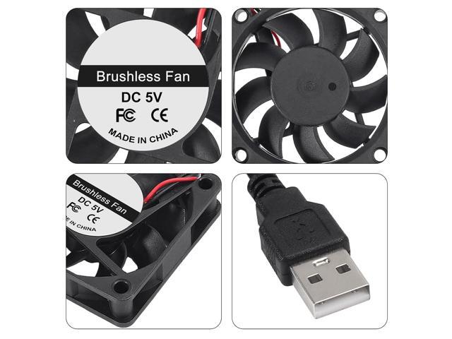 4pcs 6015 Fan 60x60x15mm DC 5V 60mmx15mm Brushless Fan Replacement Ball Bearing 60mm Fan for DIY PC Computer Case Cooling Fan - USB