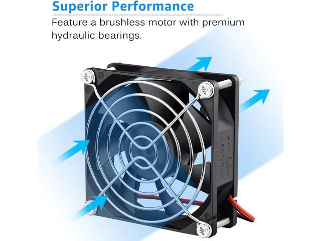 GDSTIME 2 Pack 80mm x 80mm x 25mm 12V DC Brushless Cooling Fan