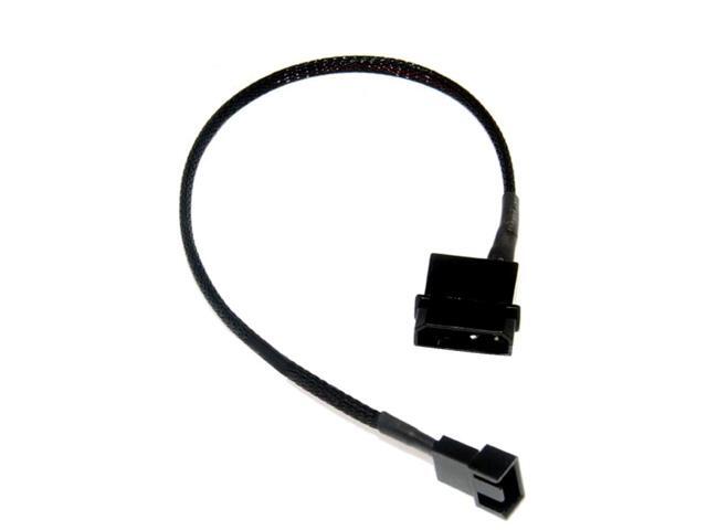 2 Pack 4-Pin (Actual 2-Pin) Molex to 3 Pin 12V PC Case Fan Power Adapter Cable, 3-Pin or 4-Pin (PWM Connector) to Molex Computer Case Fan Power...