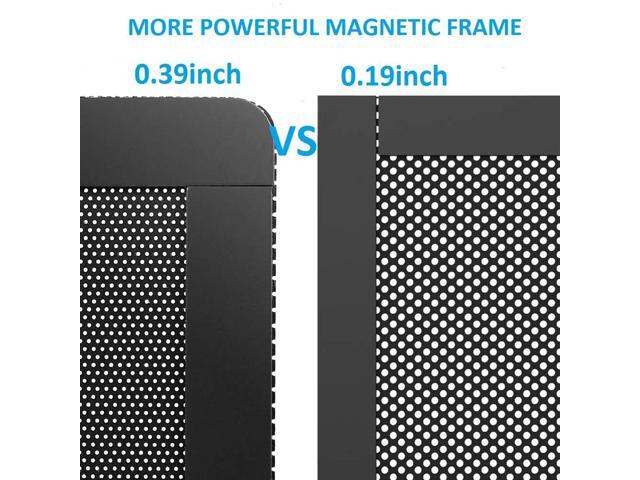 140mm 5.5inch Fan Dust Filter Mesh Magnetic Frame PVC Computer PC Case Fan Dust Proof Filter Cover Grills Black 5-Pack