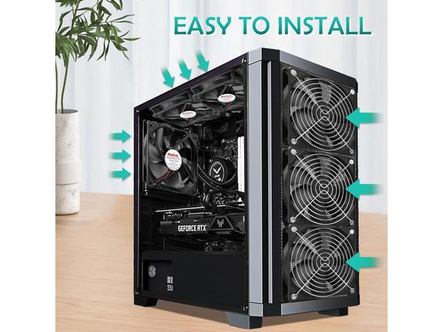 Wathai 120mm x 25mm 12V DC Brushless Cooling Fan Dual Ball High Speed 2Pin for Computer Case Cooler