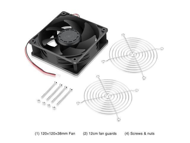 Wathai 120mm x 38mm 12V Waterproof Exhaust Fan Dual Ball High Preformance for Greenhouse, Van, Humid Environments, Outdoor Enclosures or DIY...