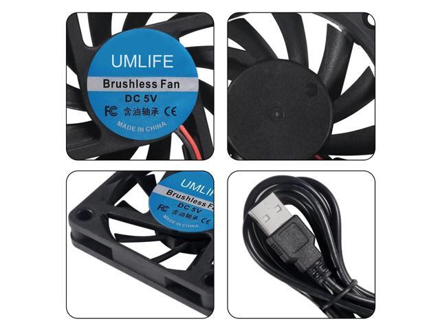 4PACK DC 60mm USB Fan 5V 6015 Brushless Cooling Fan 60mmx15mm 5V USB for PC Computer Case Cooler Raspberry Pi Radiator Ventilation