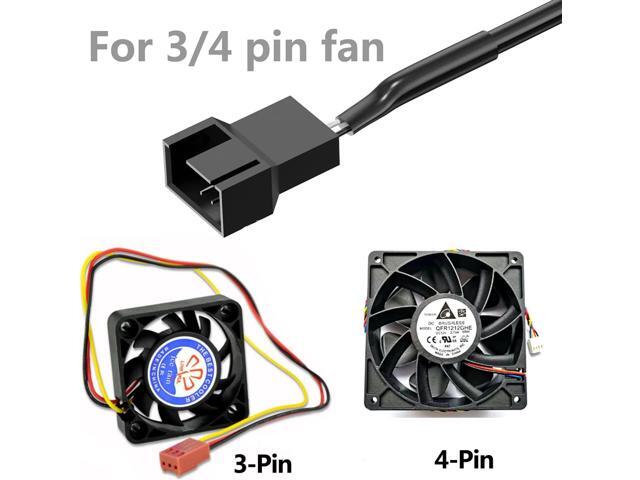 Delinx 12V Fan Speed Controller, Fan Power Adapter,USB 5V Step UP Boost to DC 12V Adapter, 5-12V Adjustable, with 3/4 Pin Fan Connector Cable,...