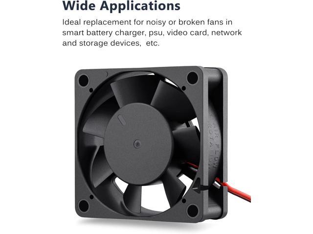 GDSTIME Dual Ball Bearing 60mm x 60mm x 20mm 12v Brushless DC Cooling Fan