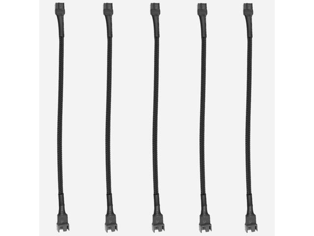 upHere PWM Fan Extension Cable,PC Fan Splitter Cable Converter for Computer ATX Case 4-Pin/3-Pin Cooling Fan Cable,12.2 inch (5-Pack)