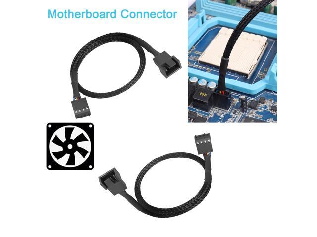 QIANRENON 4 Pin PWM Fan Extension Cable Nylon Braided PC Fan Power Splitter Cable Compatible with Computer ATX 3-Pin/4-Pin Colding Fan 30cm(2 Pack)