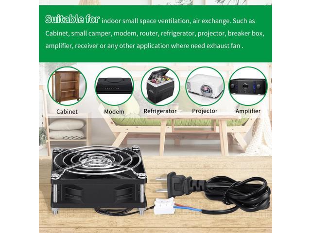 EC Axial 80mm x 25mm 3 inch Muffin Cooling Fan 110V 120V 220V 240V Dual Ball Small Fan for DIY Electronics Equipment PC Case Cabinet Incubator...