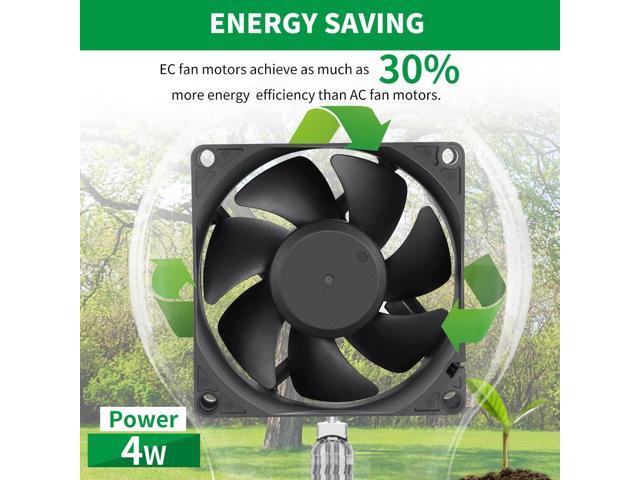 EC Axial 80mm x 25mm 3 inch Muffin Cooling Fan 110V 120V 220V 240V Dual Ball Small Fan for DIY Electronics Equipment PC Case Cabinet Incubator...