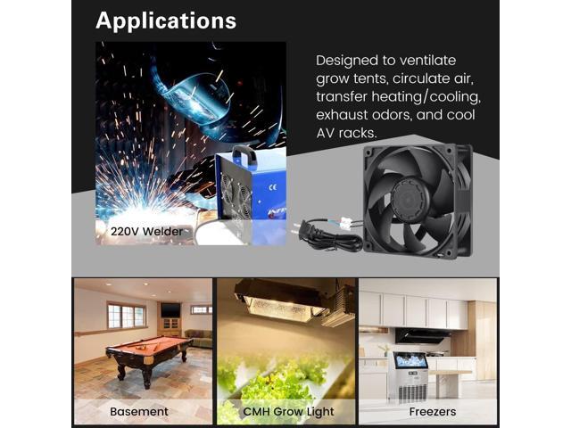 GDSTIME EC Cooling Fan, 120mm Fan, 120mm 38mm AC 110V 115V 120V 220V 240V, Dual Ball Bearing
