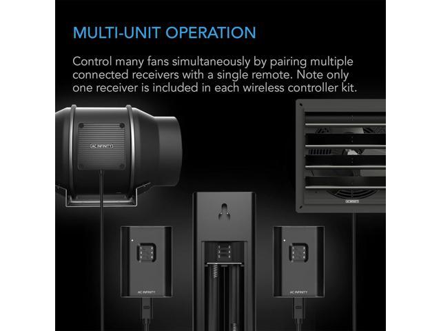AC Infinity Controller 63, Wireless Remote Controller with 10 Fan Speed Programming, Cooling and Ventilation for CLOUDLINE Airlift CLOUDWAY Fans
