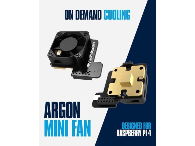 Argon Mini Fan HAT with Built-in Heatsink ON-Off Switch for The Heatsink Fan Fully Controllable PWM HAT 2 Pieces of Fan per Pack