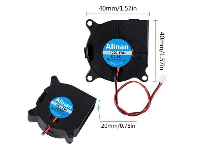 6pcs 4020 24V Brushless Cooling Blower Fan 40 * 40 * 20MM Cable Length 30CM Dual Ball Bearing 2PIN Terninal