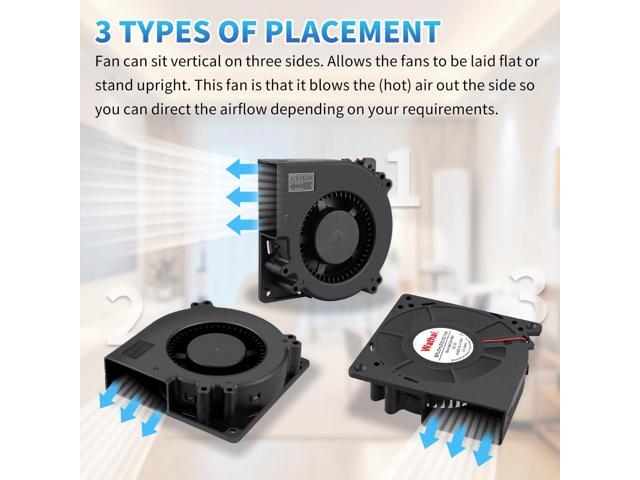 Wathai 120mm x 32mm USB Blower Fan 5V High Performance with Speed Control for Electronics Computer Components, Home Theater, Receiver,3D Printers...