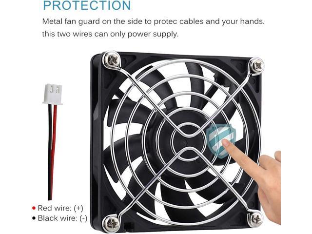 GDSTIME 80mm Fan, 80mm x 80mm x 15mm 24V DC Brushless Cooling Fan Sleeve Bearing