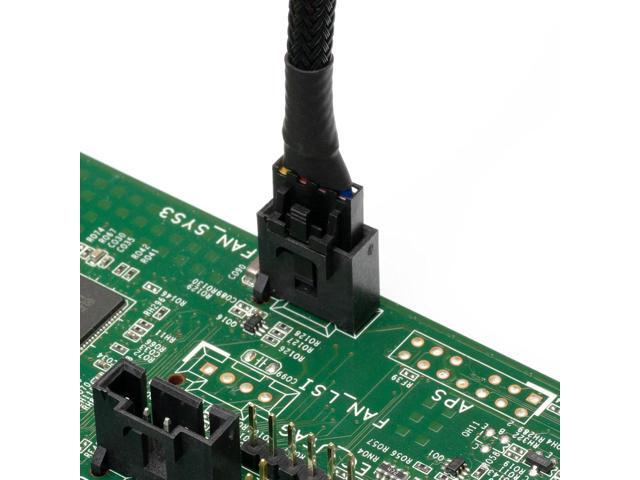 CRJ Latching 4-Pin Female PWM PC Fan Adapter Cable for Dell Motherboards