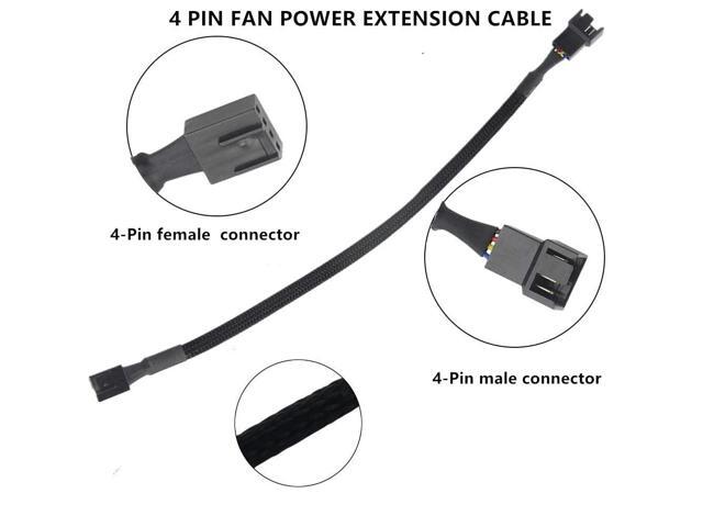 WMYCONGCONG 10 PCS 10' 4 Pin Fan Extension Power Cable Computer PC Fan Power Extension Cable for PWM Fan Computer ATX Case