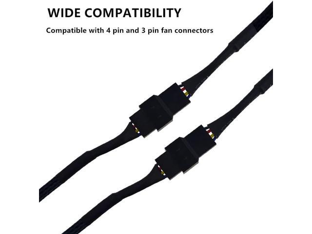 WMYCONGCONG 10 PCS 10' 4 Pin Fan Extension Power Cable Computer PC Fan Power Extension Cable for PWM Fan Computer ATX Case