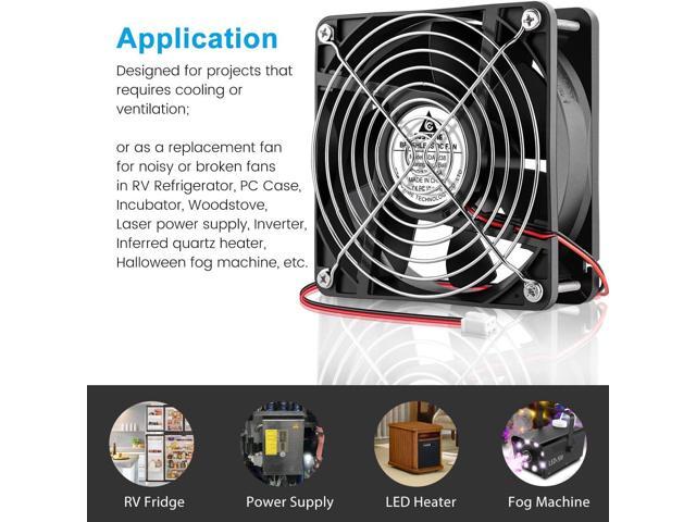 GDSTIME 12V 1238 Cooling Fan, 120mm x 38mm 3000RPM Dual Ball Bearings DC Brushless Fan