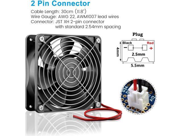 GDSTIME 12V 1238 Cooling Fan, 120mm x 38mm 3000RPM Dual Ball Bearings DC Brushless Fan