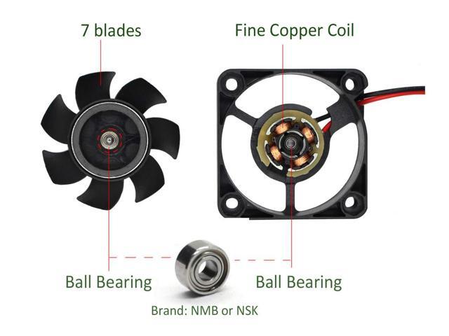2-Pack DC 24V 40mm x 10mm Brushless Cooling Fan, Dual Ball Bearing, 2 Pin